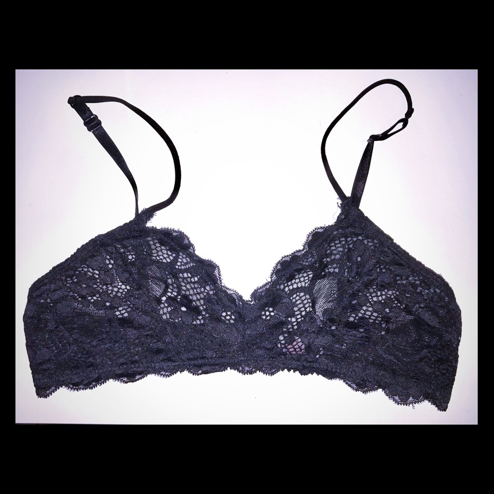 Black Lace Bralette Bra New